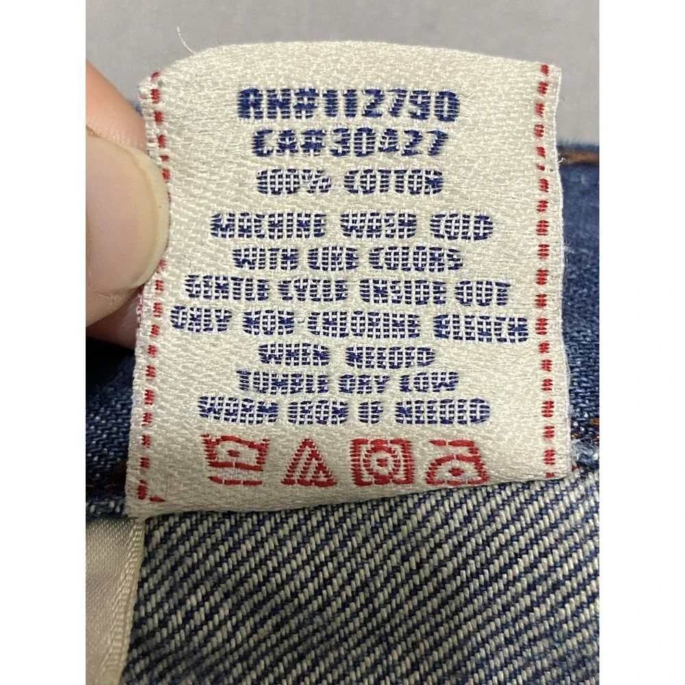 True Religion‎ Ricky Big T Jeans VTG White Stitch RARE Size 36 USA Flap Pocket